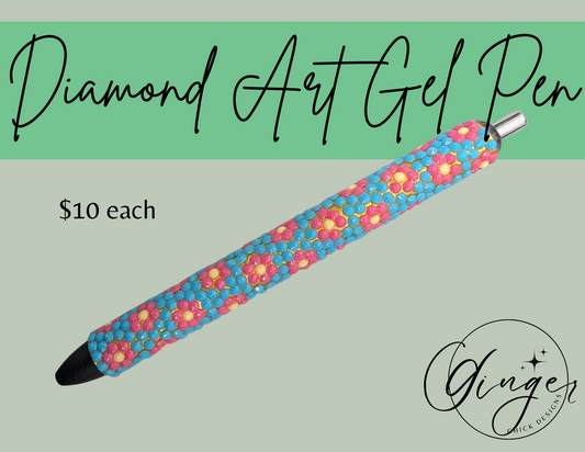 Pink Daisies Diamond Art Ink Joy Gel Pen
