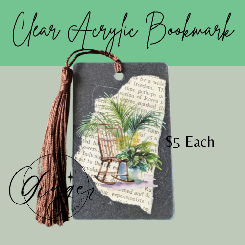 Plant Rocking Chair Dictionary Acrylic Bookmark