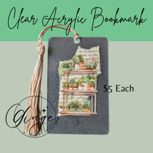 Plant Shelf Dictionary Acrylic Bookmark