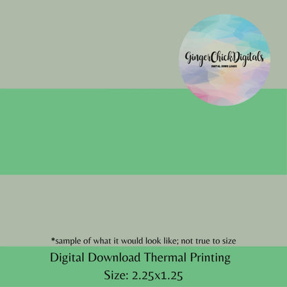 Deer Pick Up Thermal Label