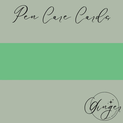 Turquoise Water Color Pen Care Card