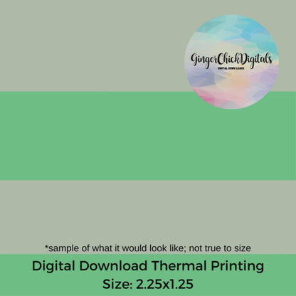Tree Pick Up Thermal Label
