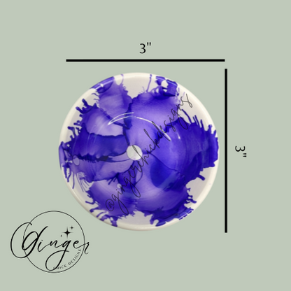 Purple Flower Trinket Dish