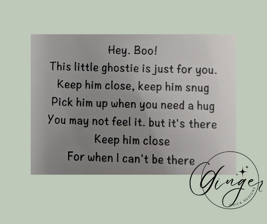 Purple Ghost Pocket Hug