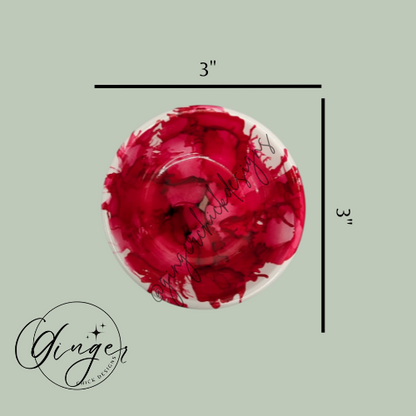 Red Flower Trinket Dish