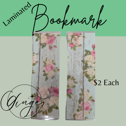 Romantic Rose Laminated Bookmark