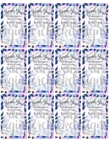 Purple Leaves Digital Scratch-Off Ticket