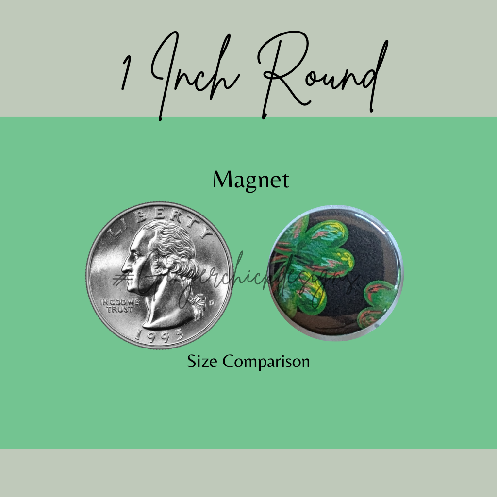 Shamrock Button Magnets