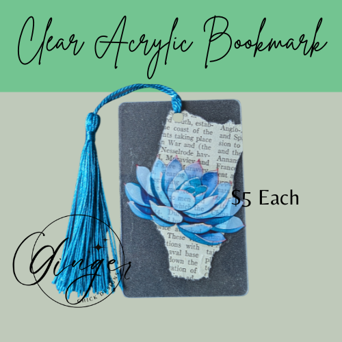 Succulent Dictionary Acrylic Bookmark