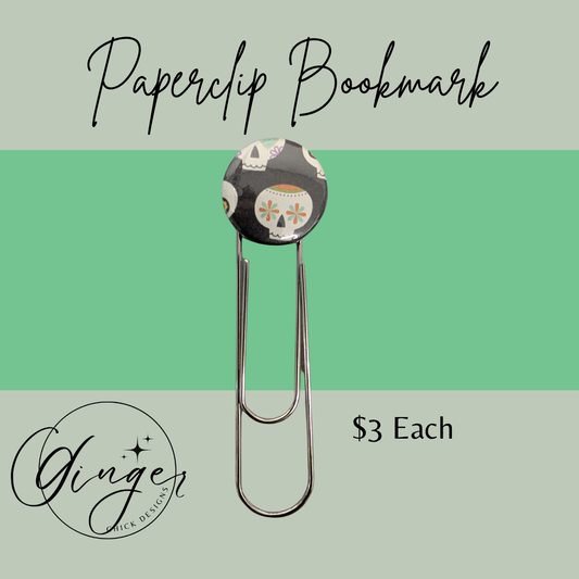 Sugar Skull 3-Inch Paperclip Bookmark