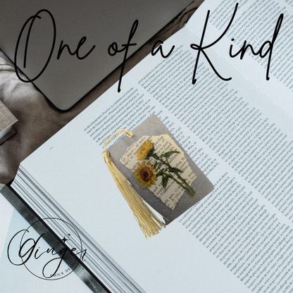 Sunflower Stems Dictionary Acrylic Bookmark