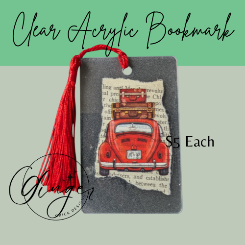 Traveling Car Dictionary Acrylic Bookmark