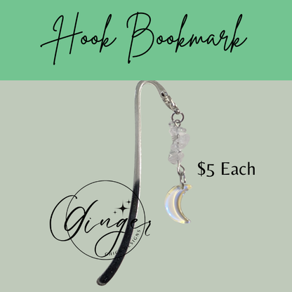 White Moon Hook Bookmark