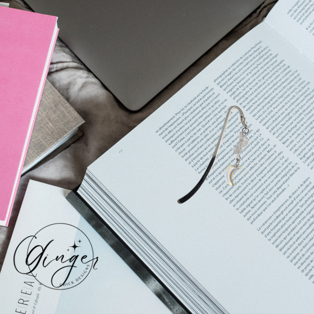 White Moon Hook Bookmark