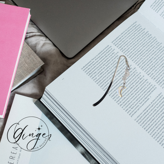 White Moon Hook Bookmark