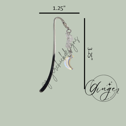 White Moon Hook Bookmark