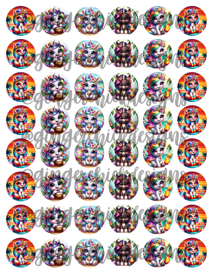 Rainbow Unicorn Bottle Cap Images