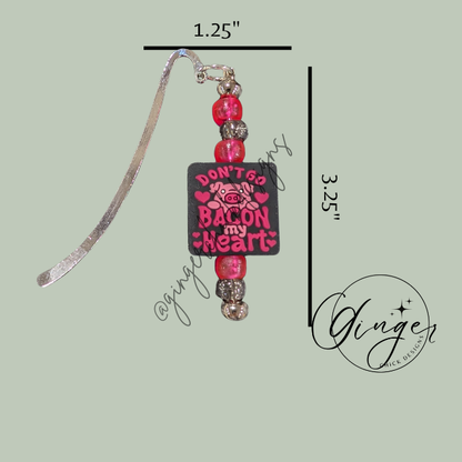 Bacon My Heart Hook Bookmark