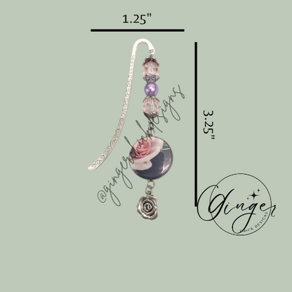Pink Rose Hook Bookmark