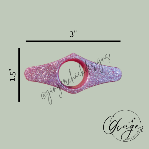 Hot Pink with Glitter Thumb Bookmark