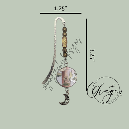 Crystal Moon Hook Bookmark