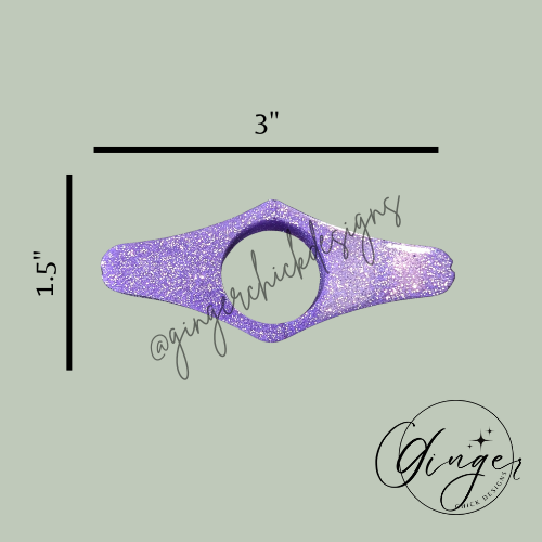 Purple with Glitter Thumb Bookmark