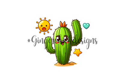 Cactus Friends Bottle Cap Images