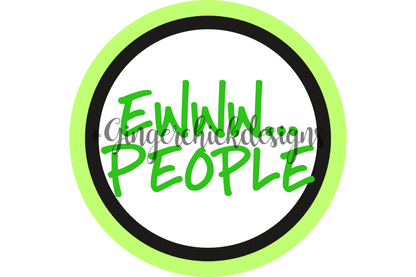 Anti-Social Lime Pin-Back Design