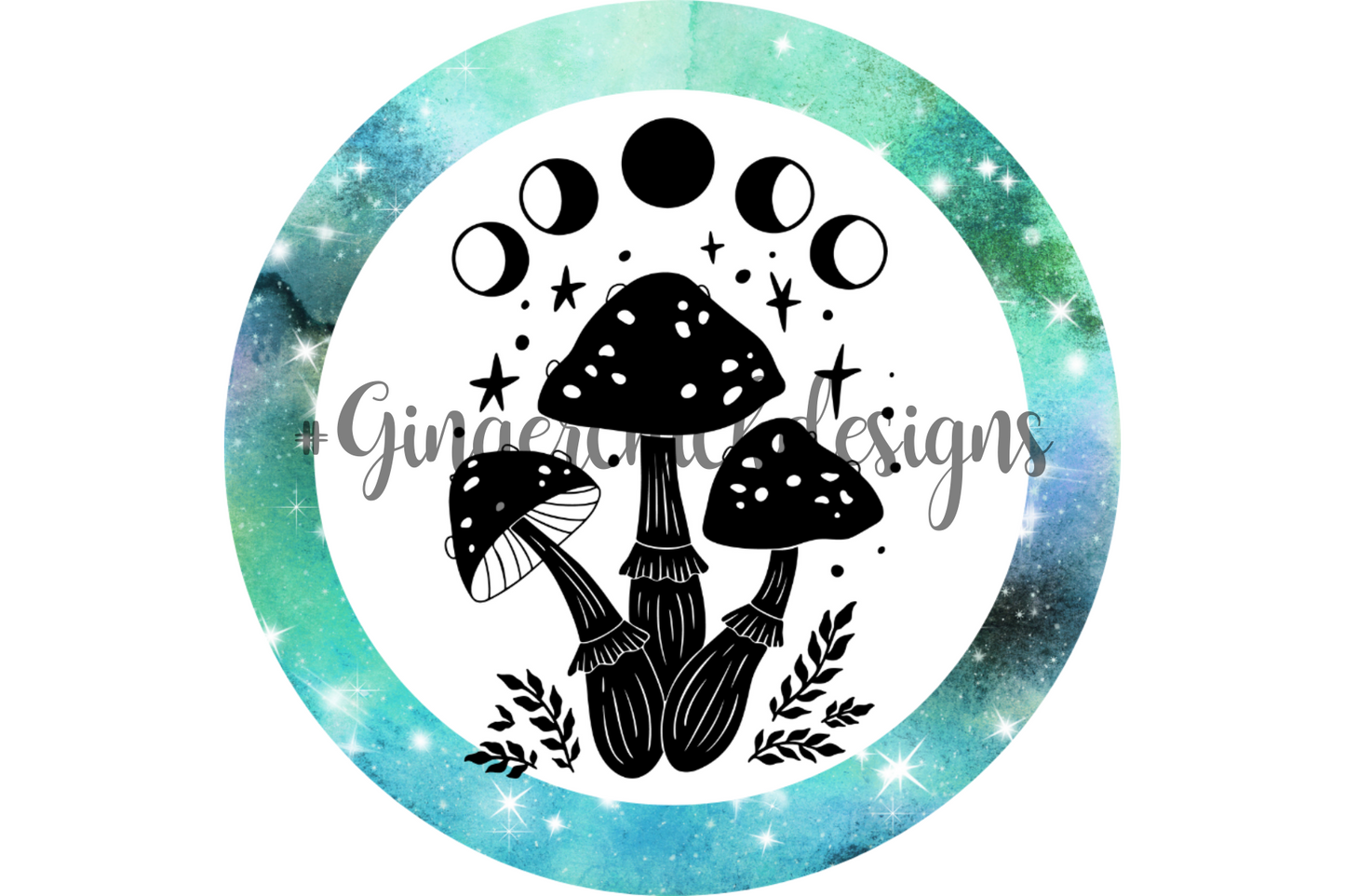 Mushroom Moon Phase Bottle Cap Images