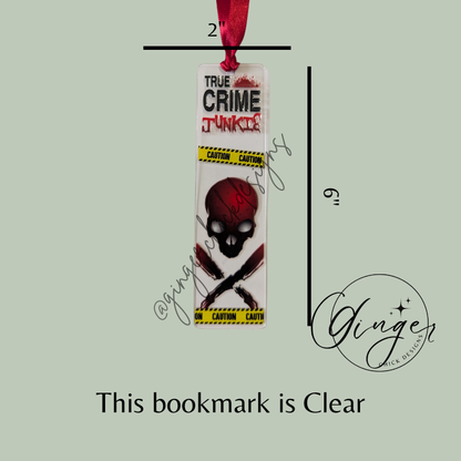 True Crime Junkie Acrylic Bookmarks