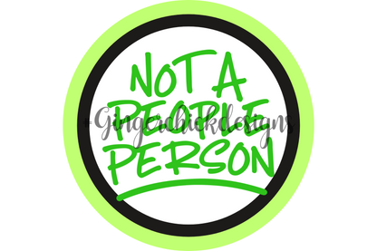 Anti-Social Lime Pin-Back Design