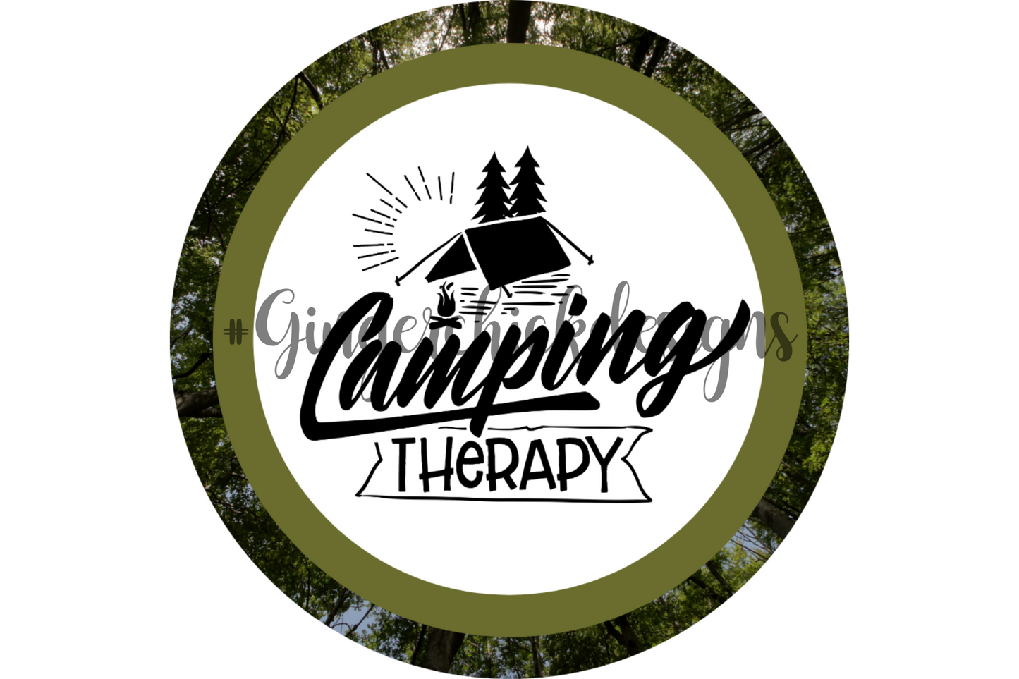 Camping is Therapy Bottle Cap Images