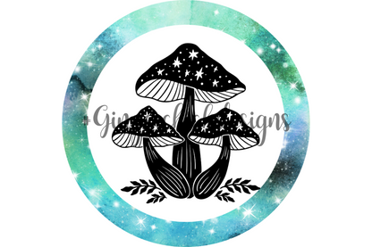 Mushroom Moon Phase Bottle Cap Images