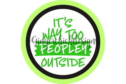 Anti-Social Lime Pin-Back Design