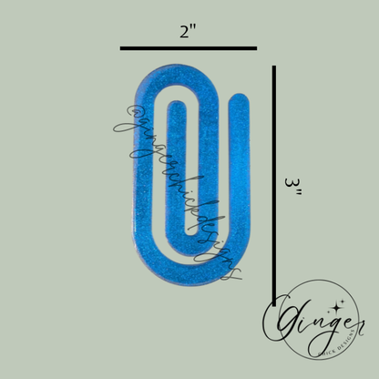 Transparent Blue Jumbo Paperclip