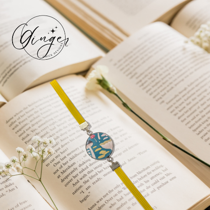 Mushroom Garden Elastic Bookmark