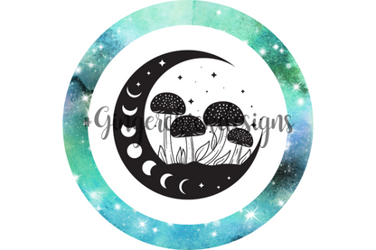 Mushroom Moon Phase Bottle Cap Images