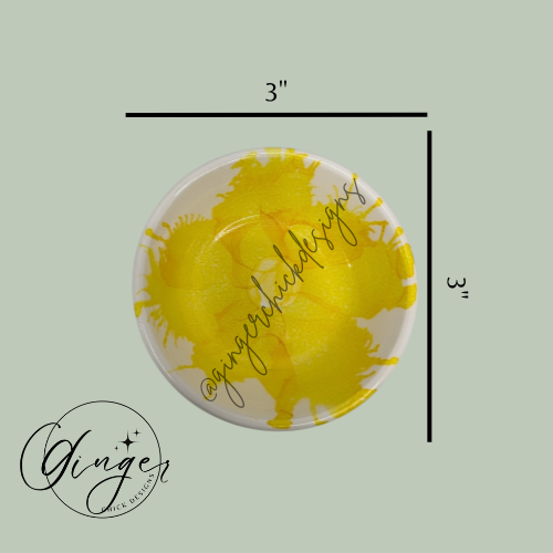 Yellow Flower Trinket Dish