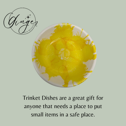 Yellow Flower Trinket Dish